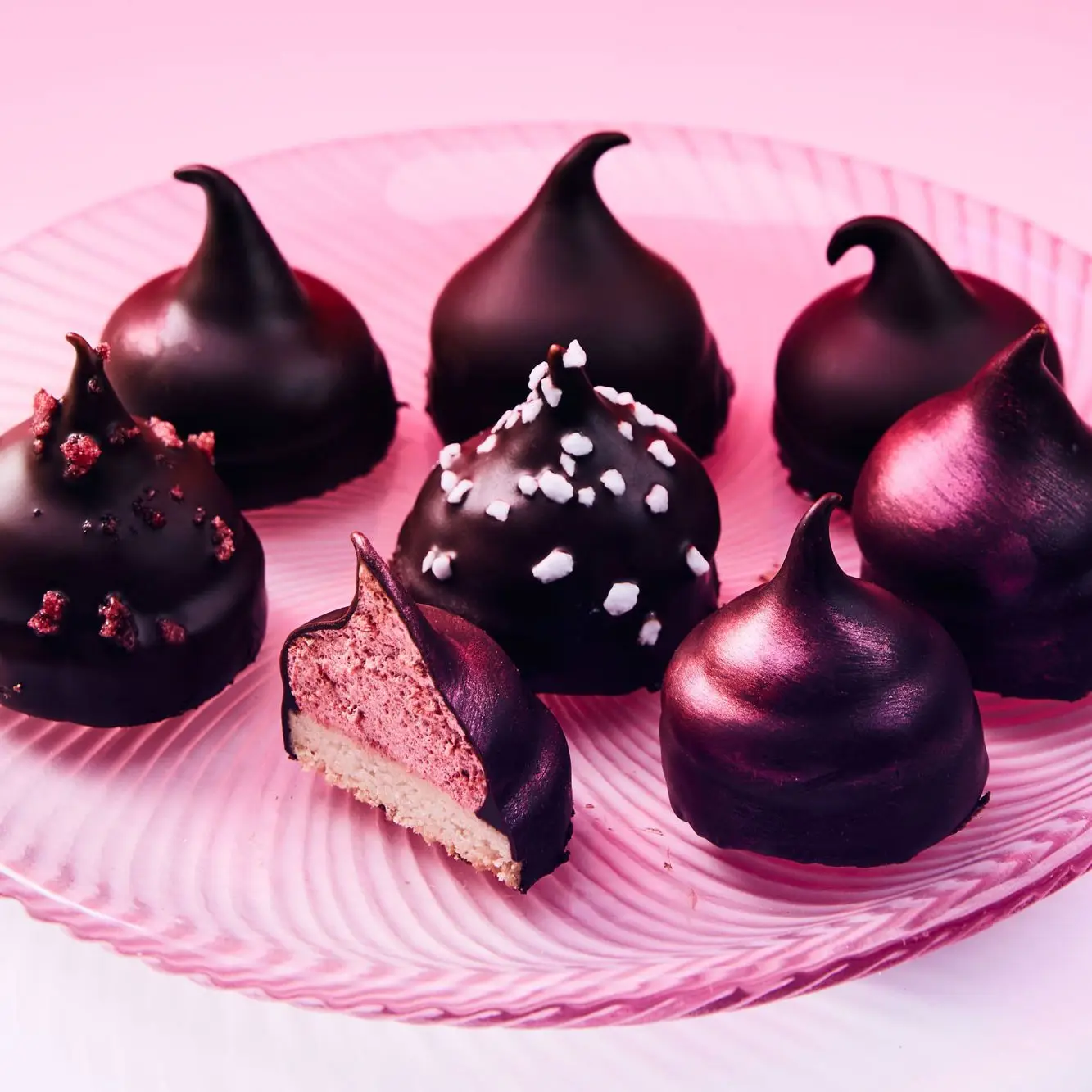 Biscoitos marshmallow cobertos de chocolate