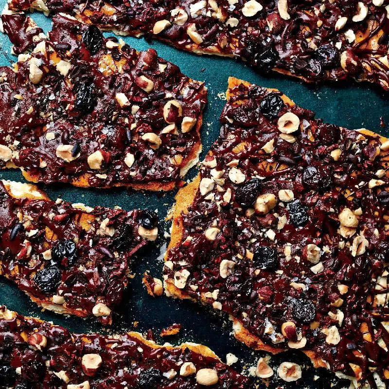 Mel salgado e casca de chocolate