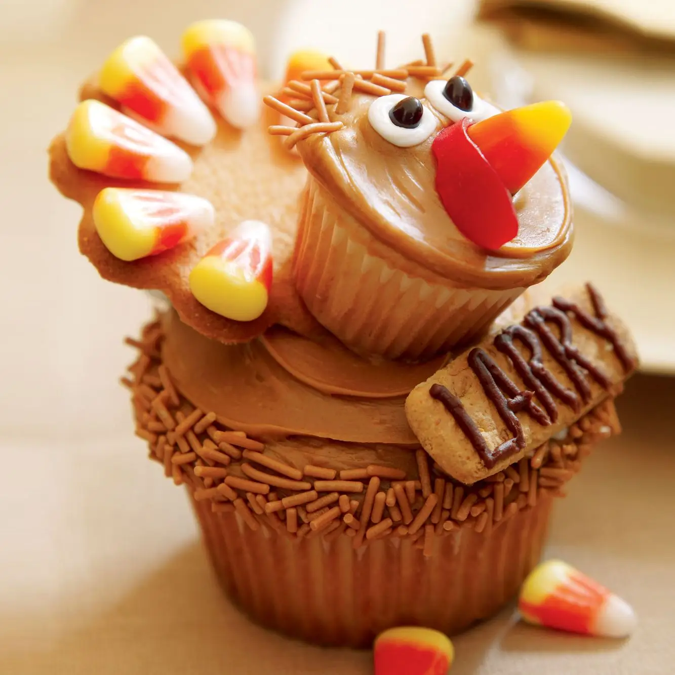 Larry the Turkey Cupcakes