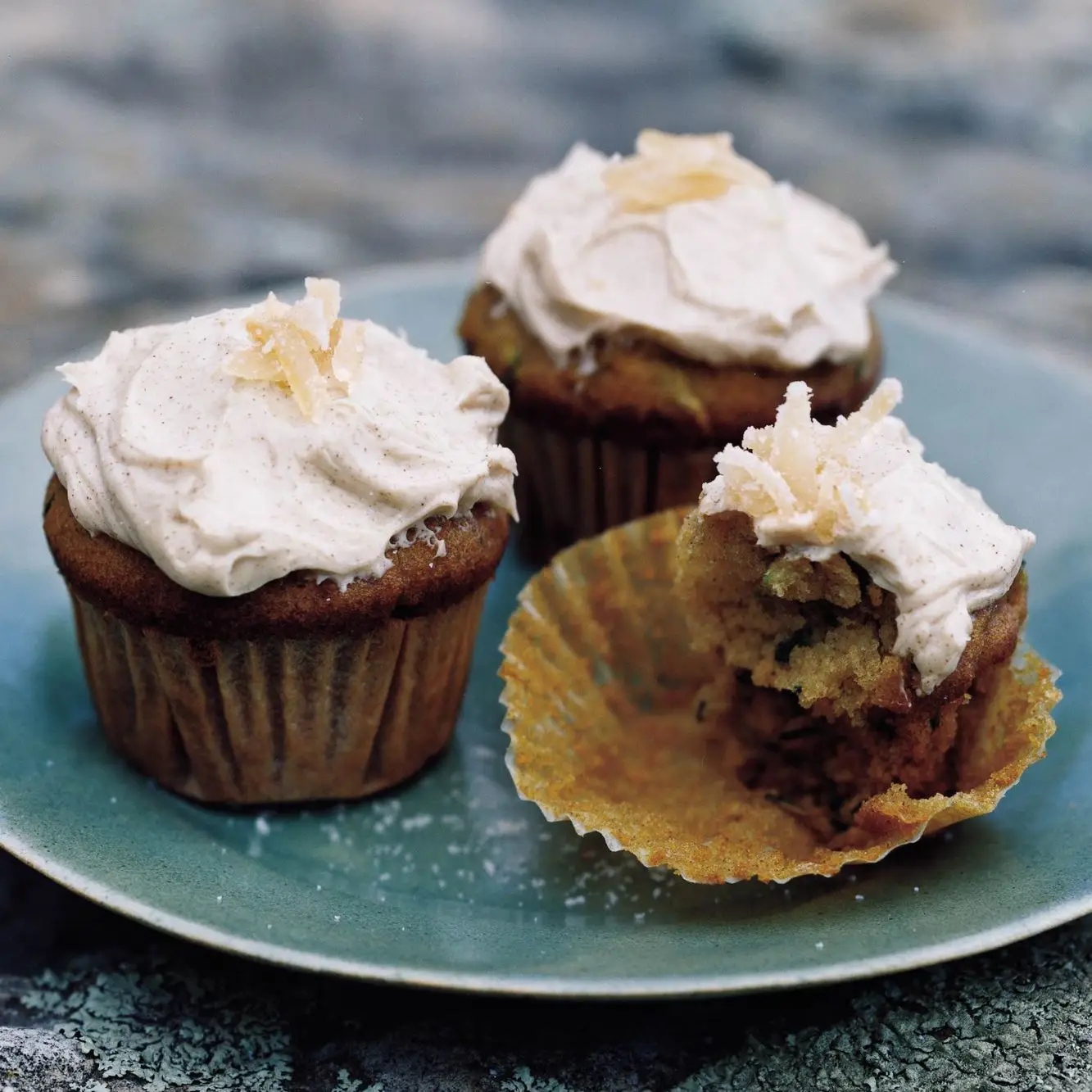 Cupcakes de gengibre de abobrinha