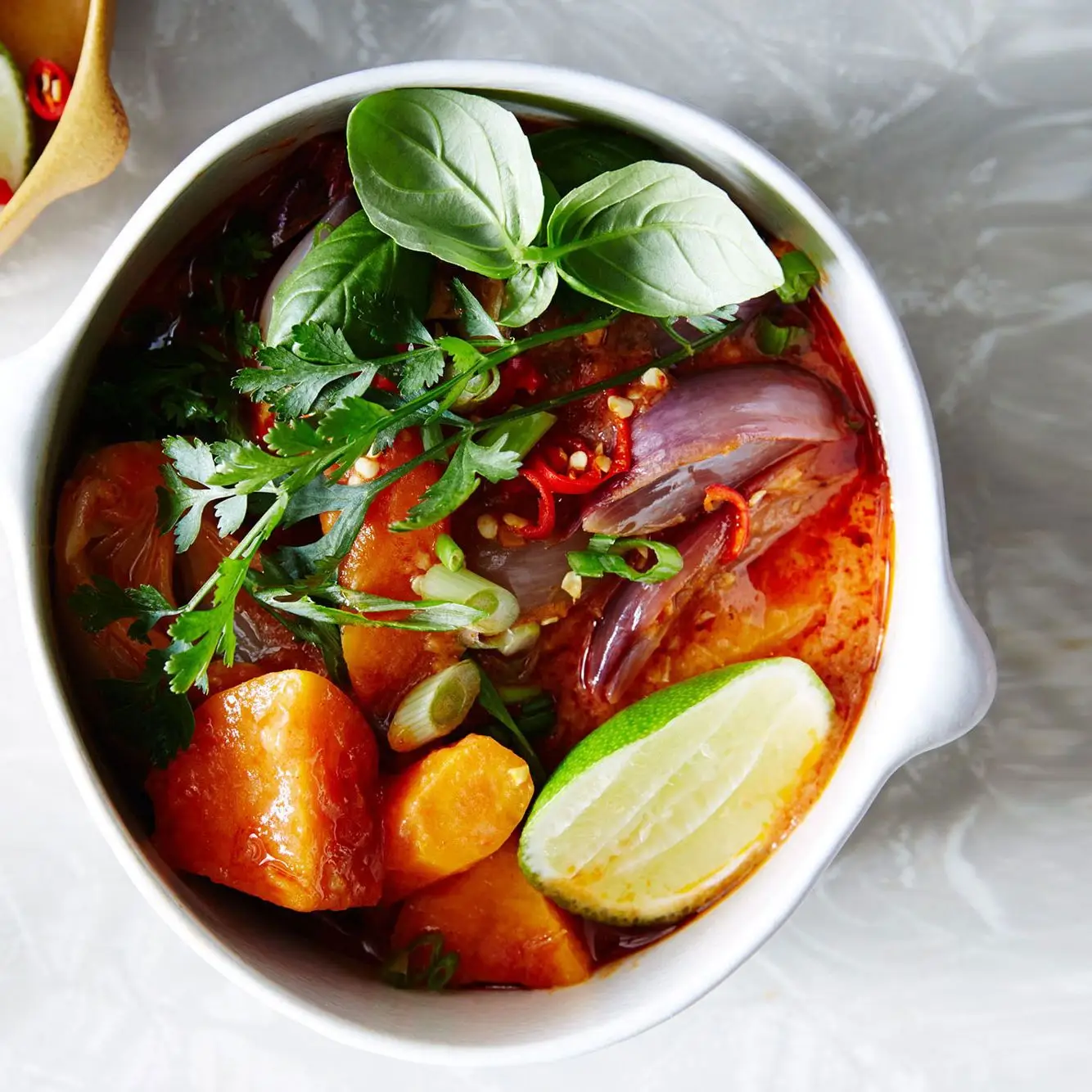 Curry de batata -doce