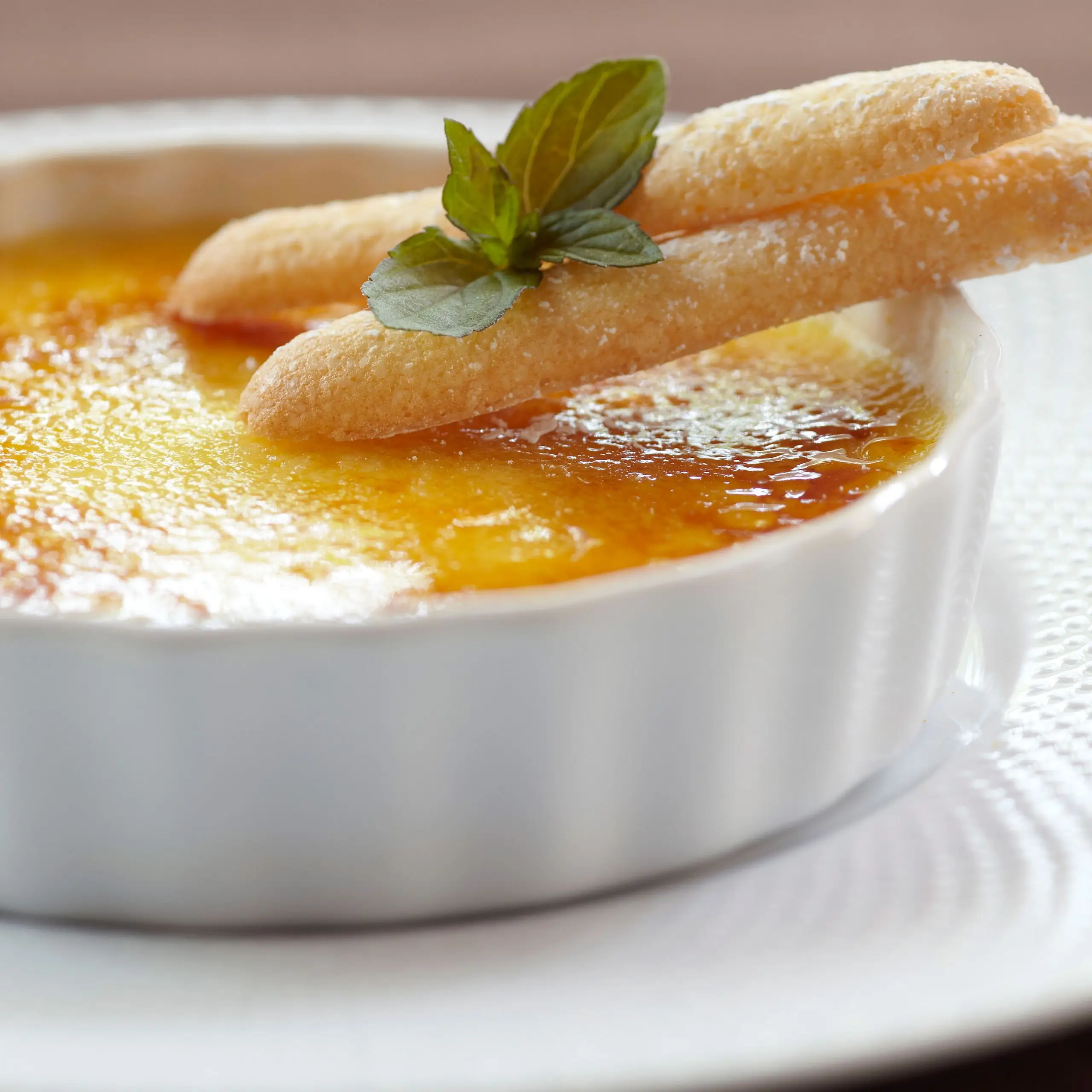 Creme laranja amargo brûlée