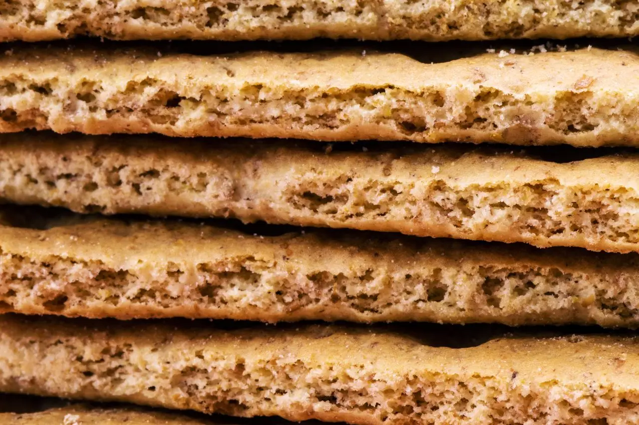 Biscoitos de trigo integral crocante