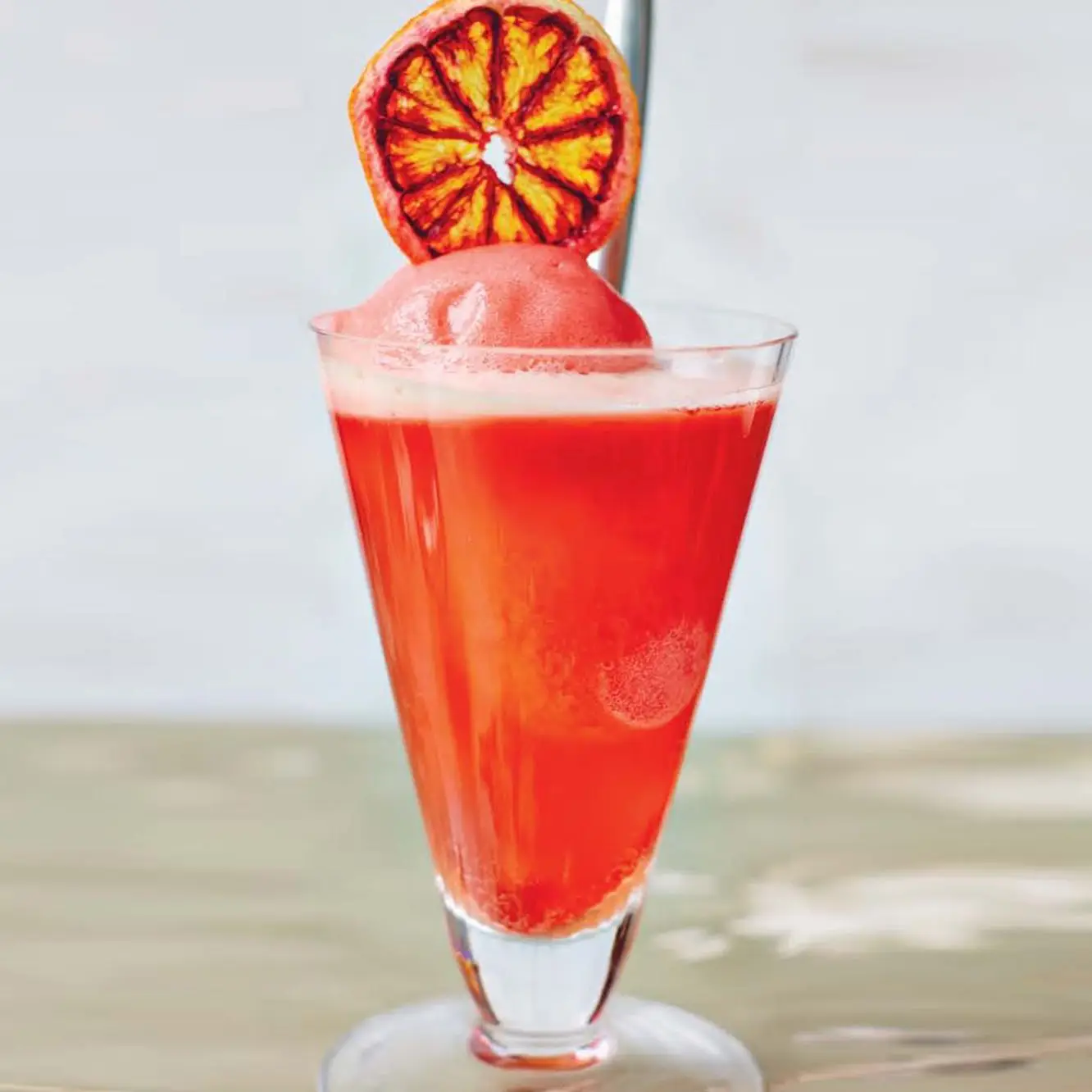 Blood Orange -Champagne Ice Cream Float