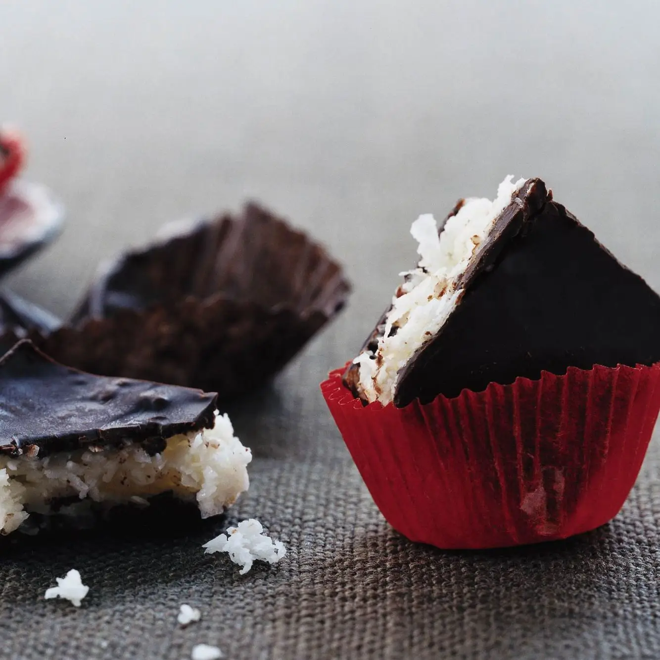 Mordidas de chocolate de coco