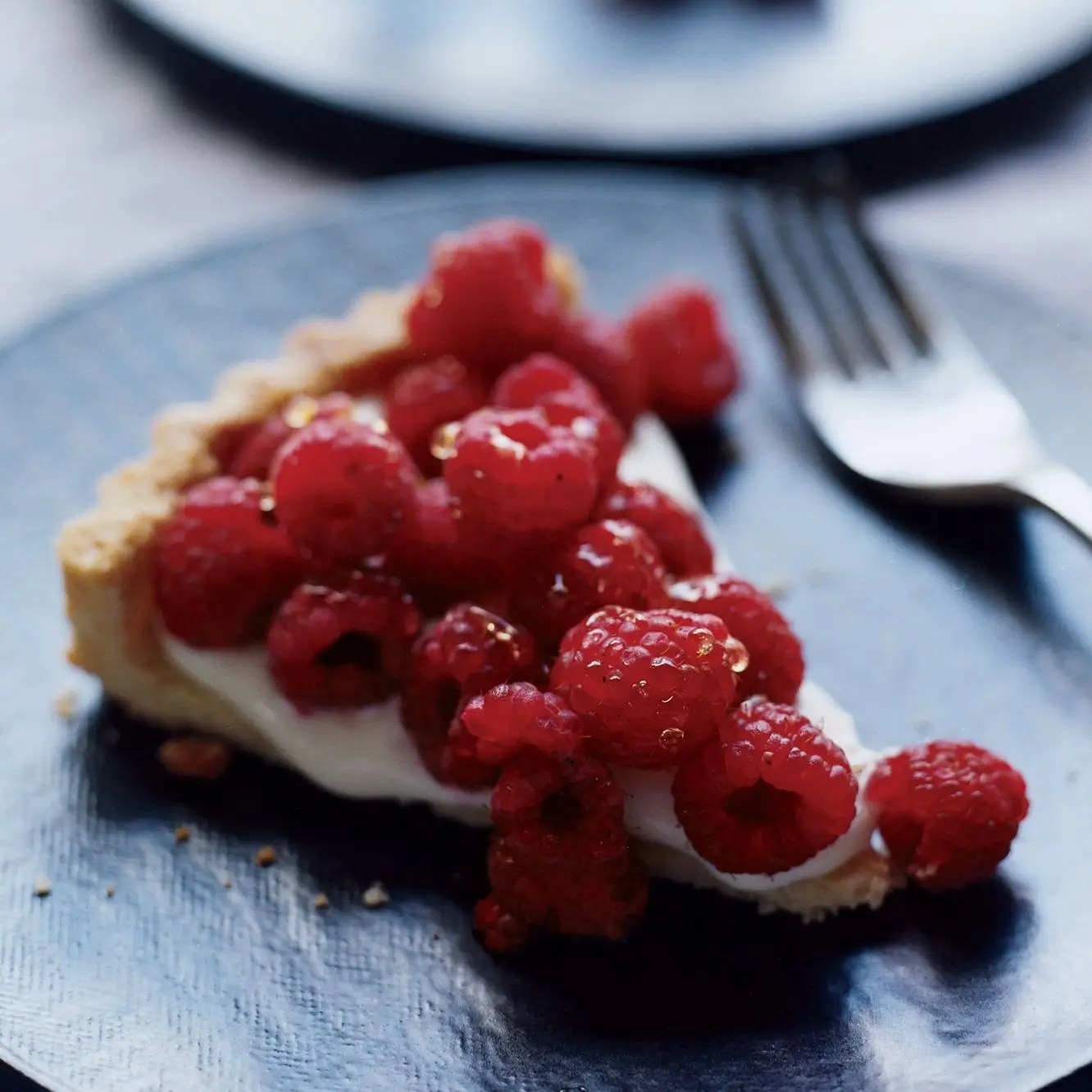 Crème Fraîche Tarta com mel de lavanda com mel