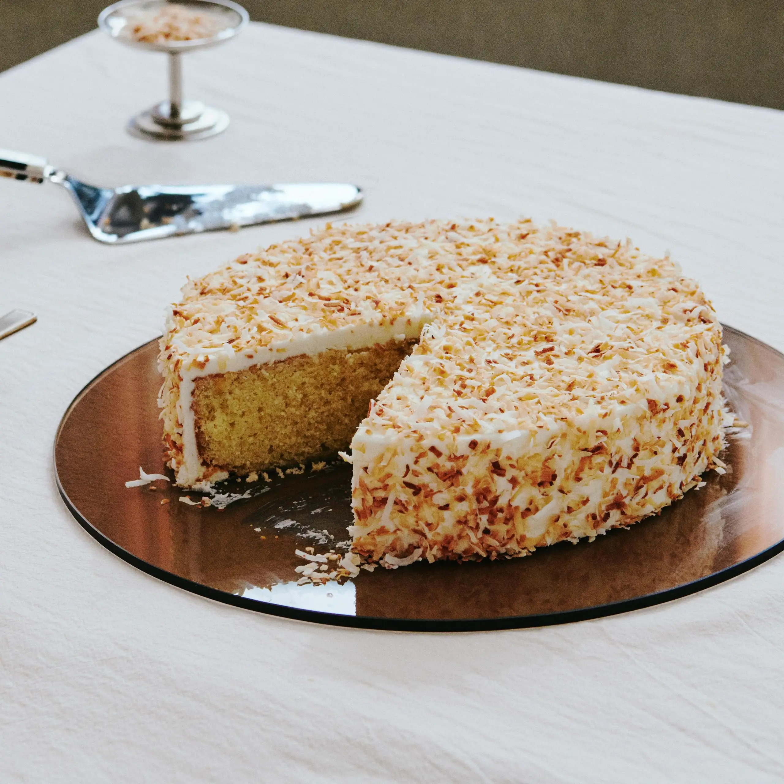 Bolo de coco e cardamomo