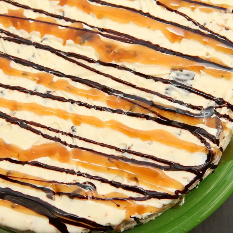 Bolo de sorvete de biscoito de escoteira de samoas