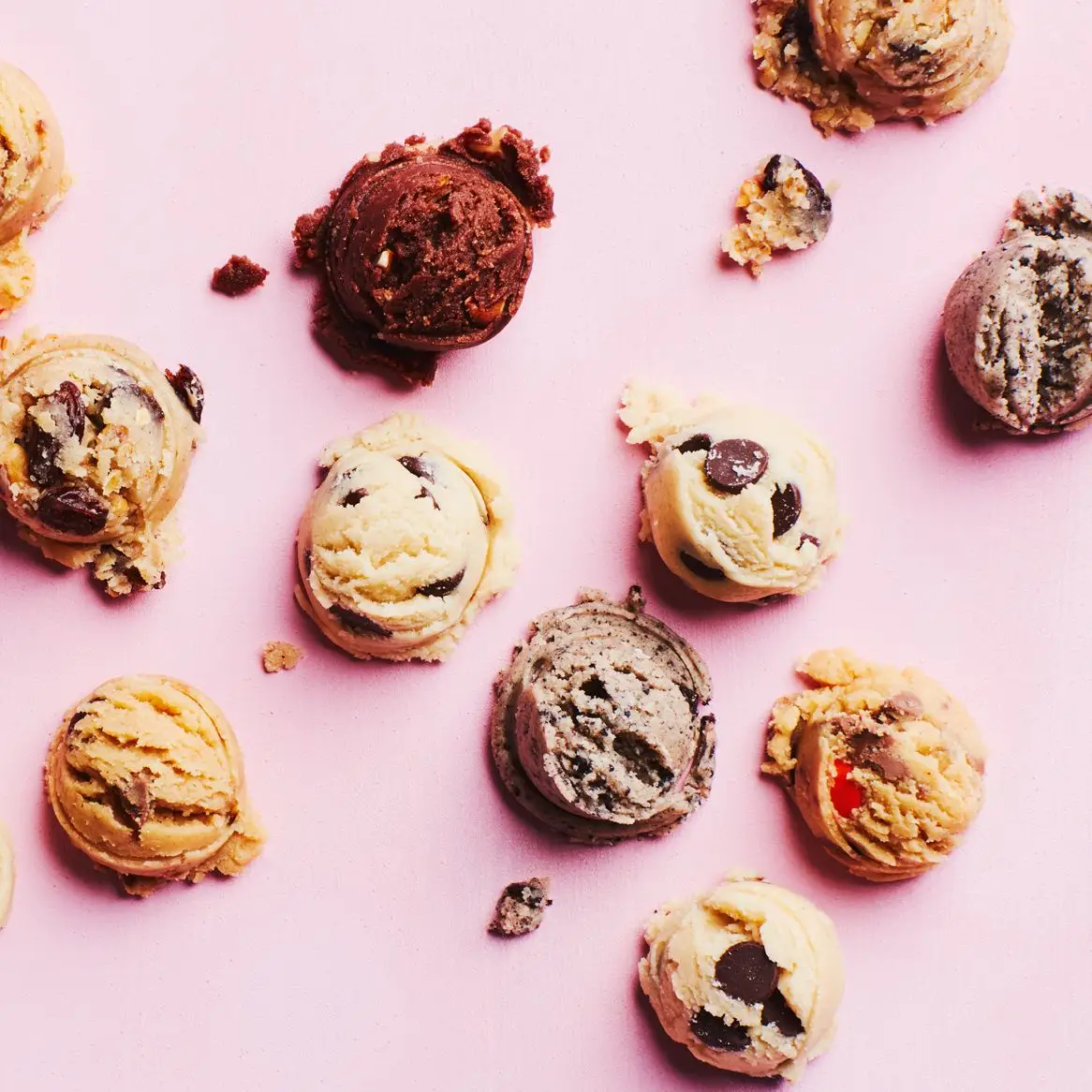 Massa de biscoito comestível com variações