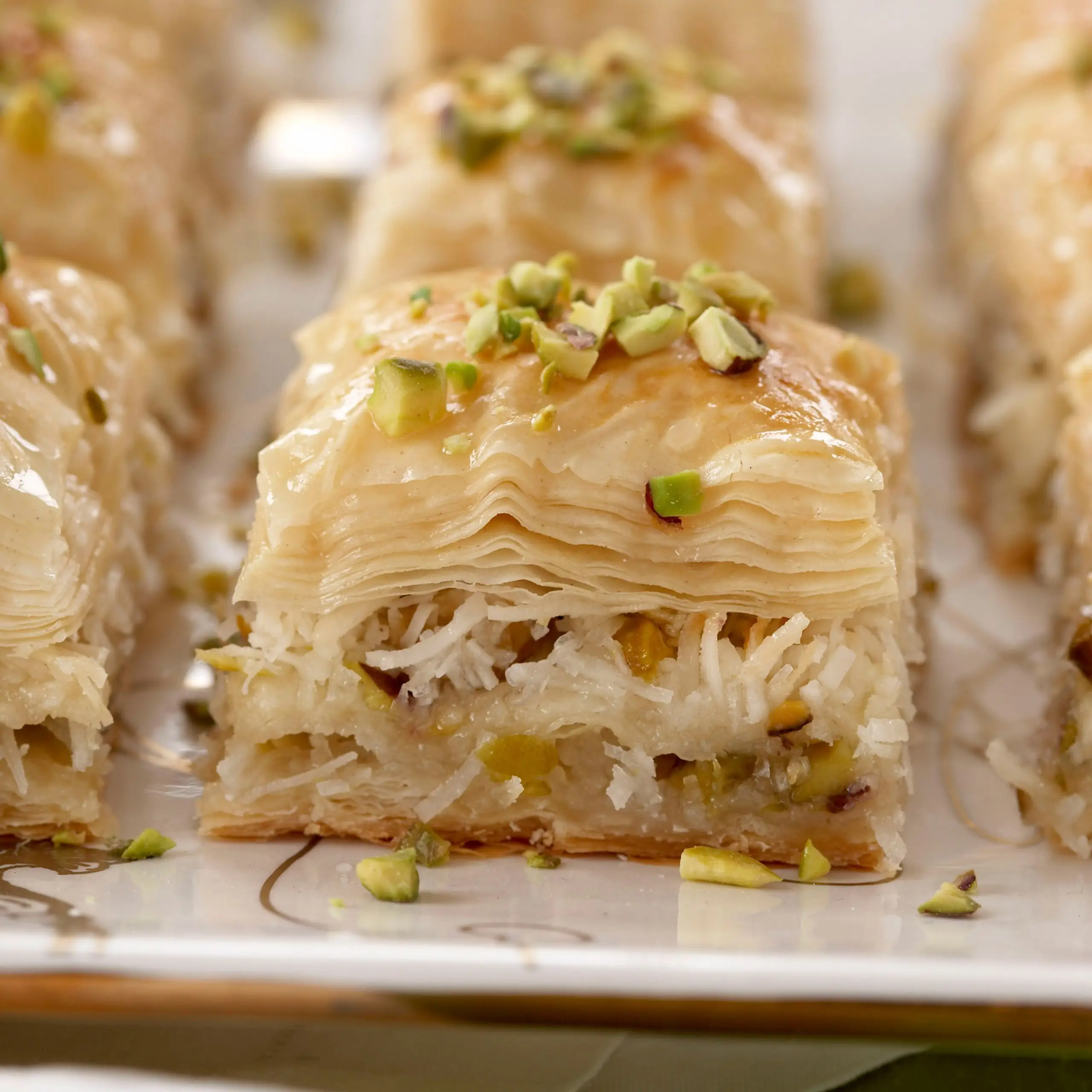 Baklava de coco e pistache