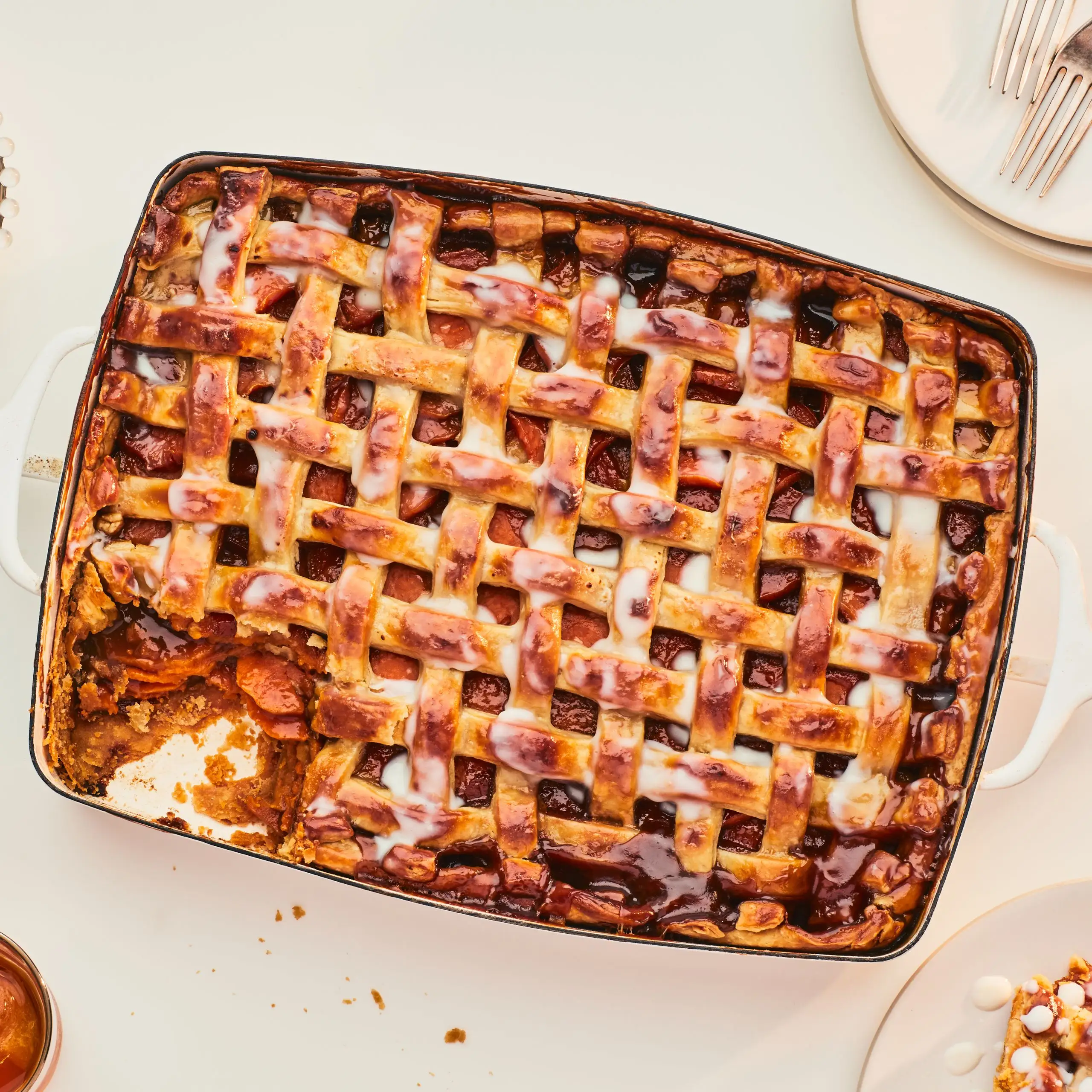 Sonker de batata -doce com molho de leite