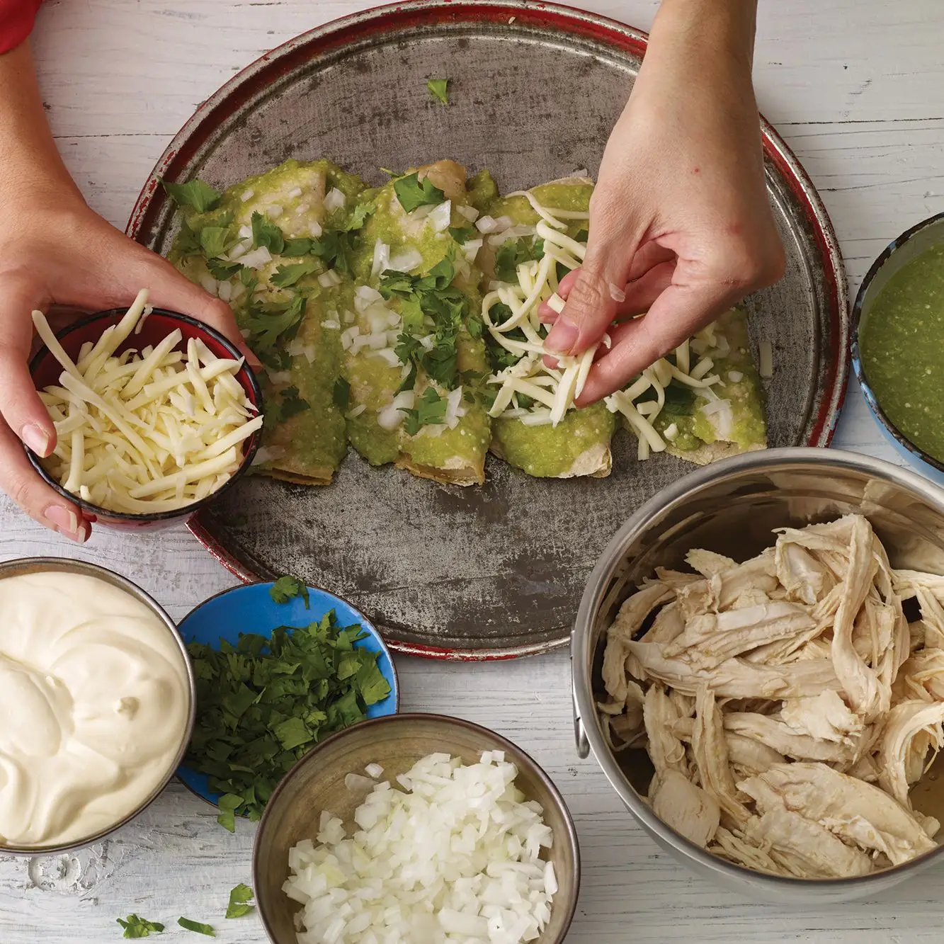 Enchiladas Verdes (Enchiladas de frango verde)