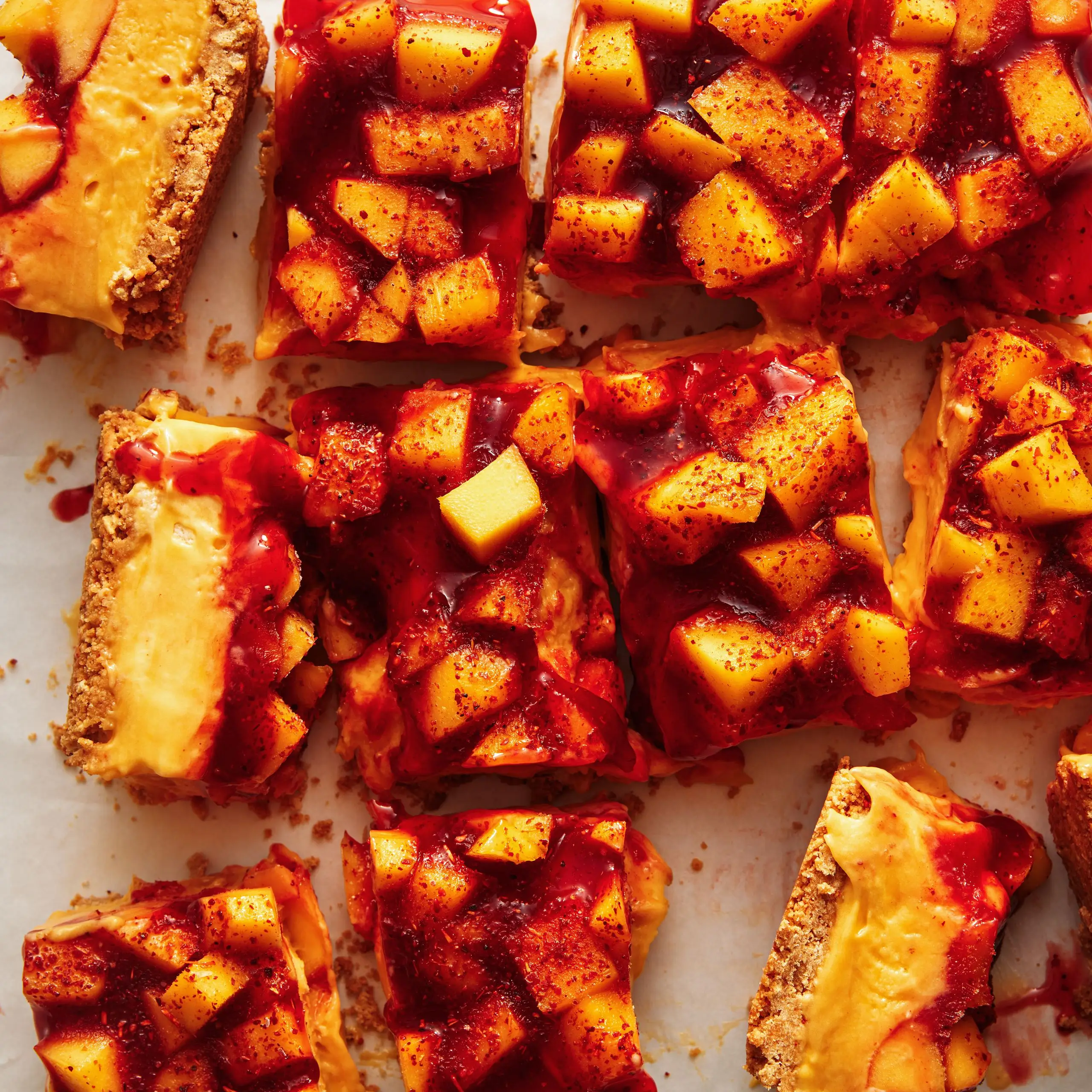 Barras de mangonada sem bolos