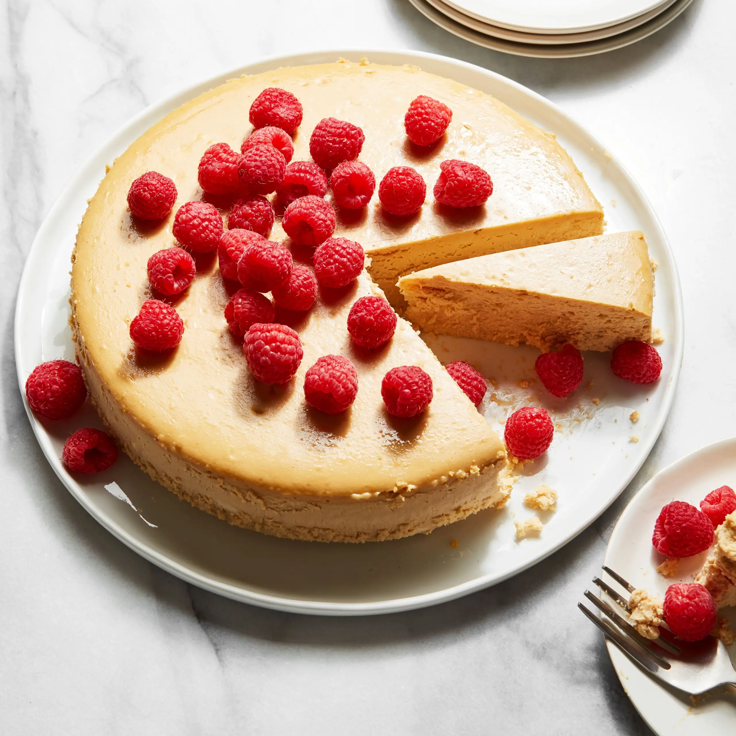 Cheesecake de açúcar de coco sem crosta