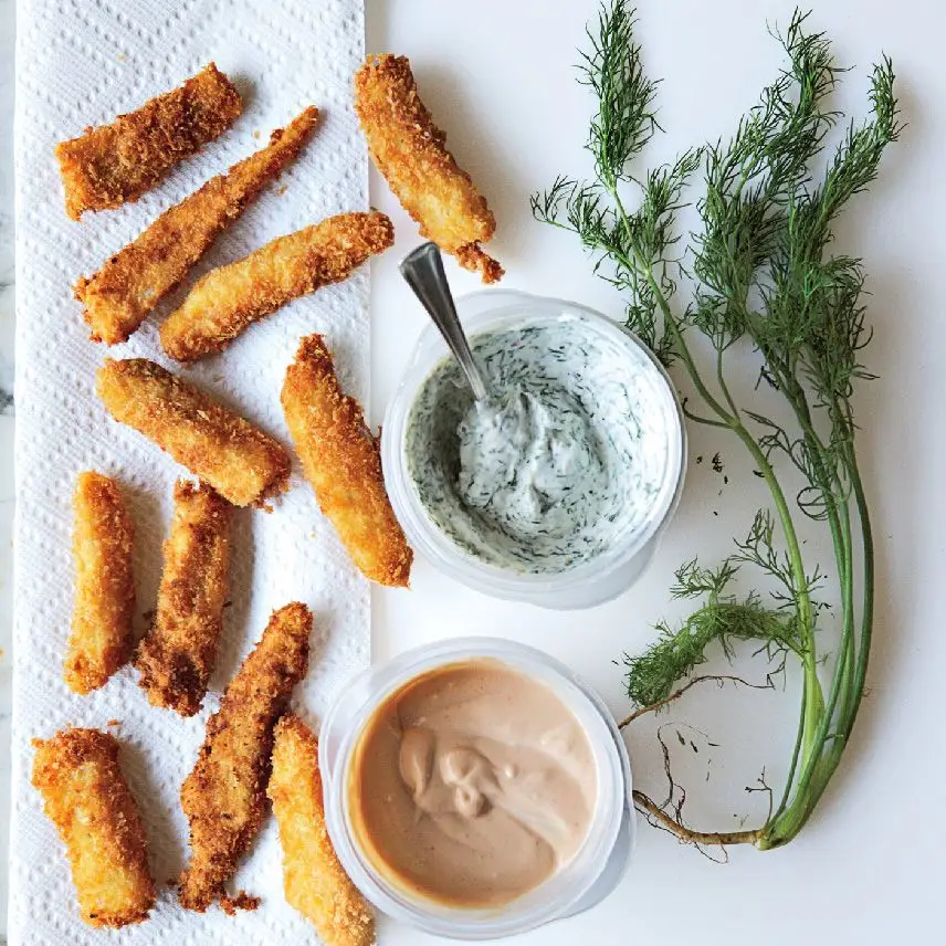 Palitos de peixe crocantes