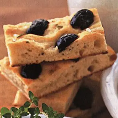 Rosemary focaccia com azeitonas