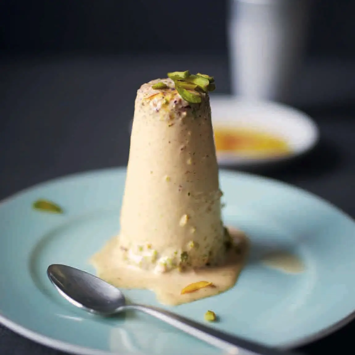 Pista kesar kulfi (pistachio e açafrão kulfi)
