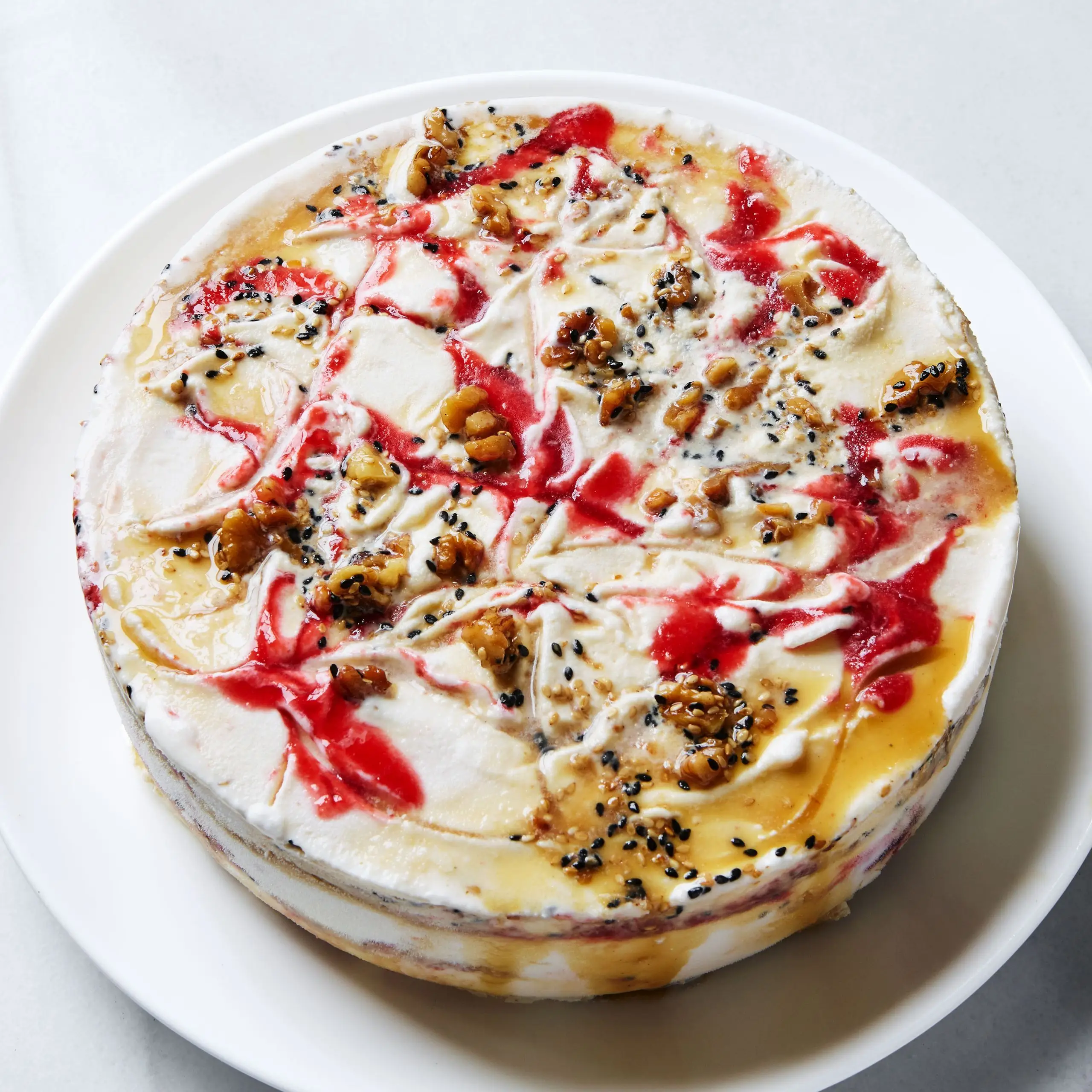 Bolo de sorvete duplo ondulado