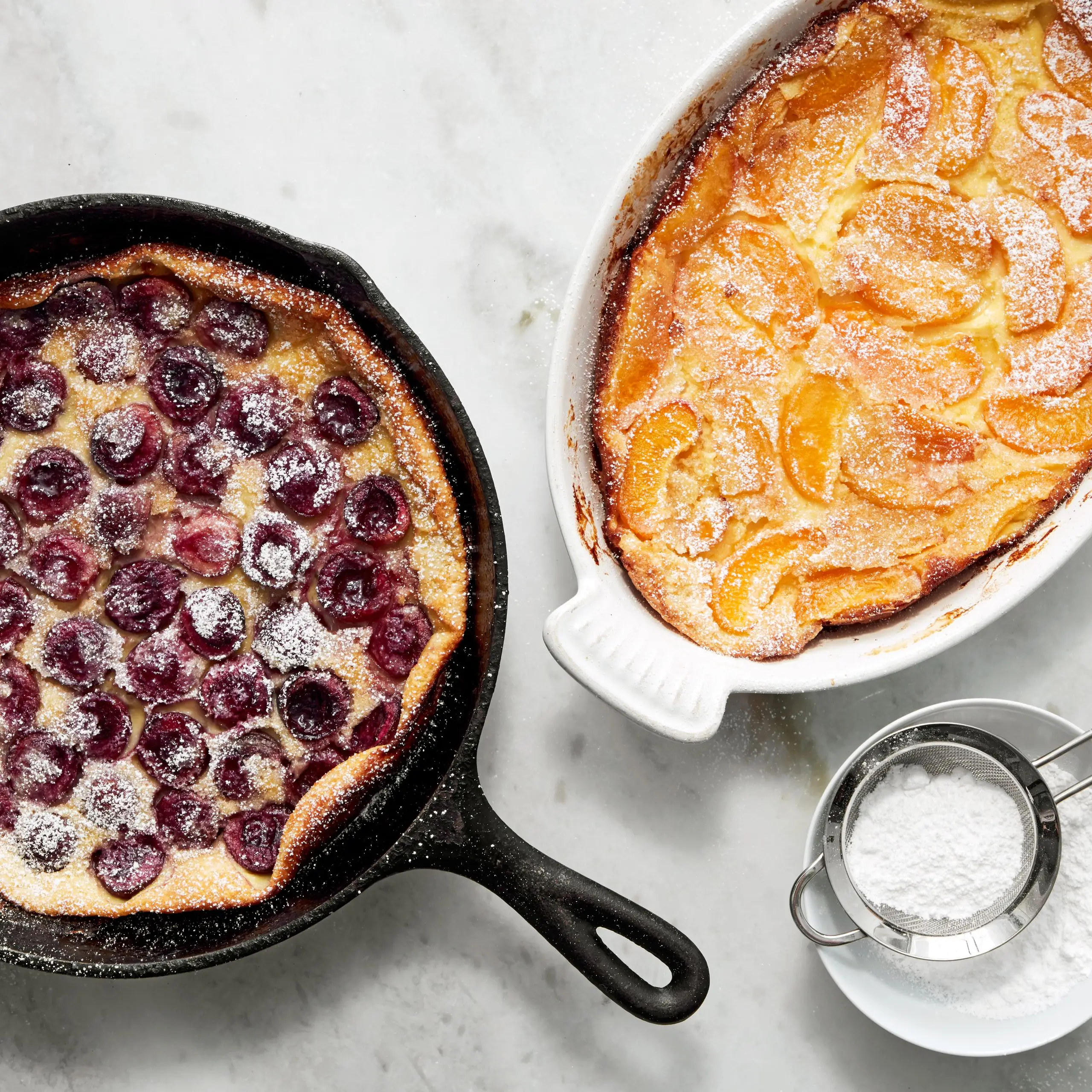 Fruta de pedra clafoutis