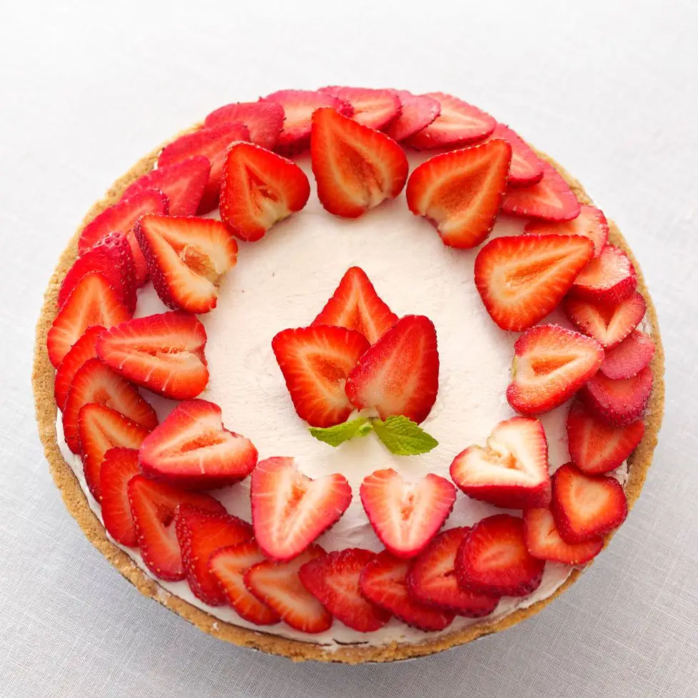 Cheesecake de morango sem bolos