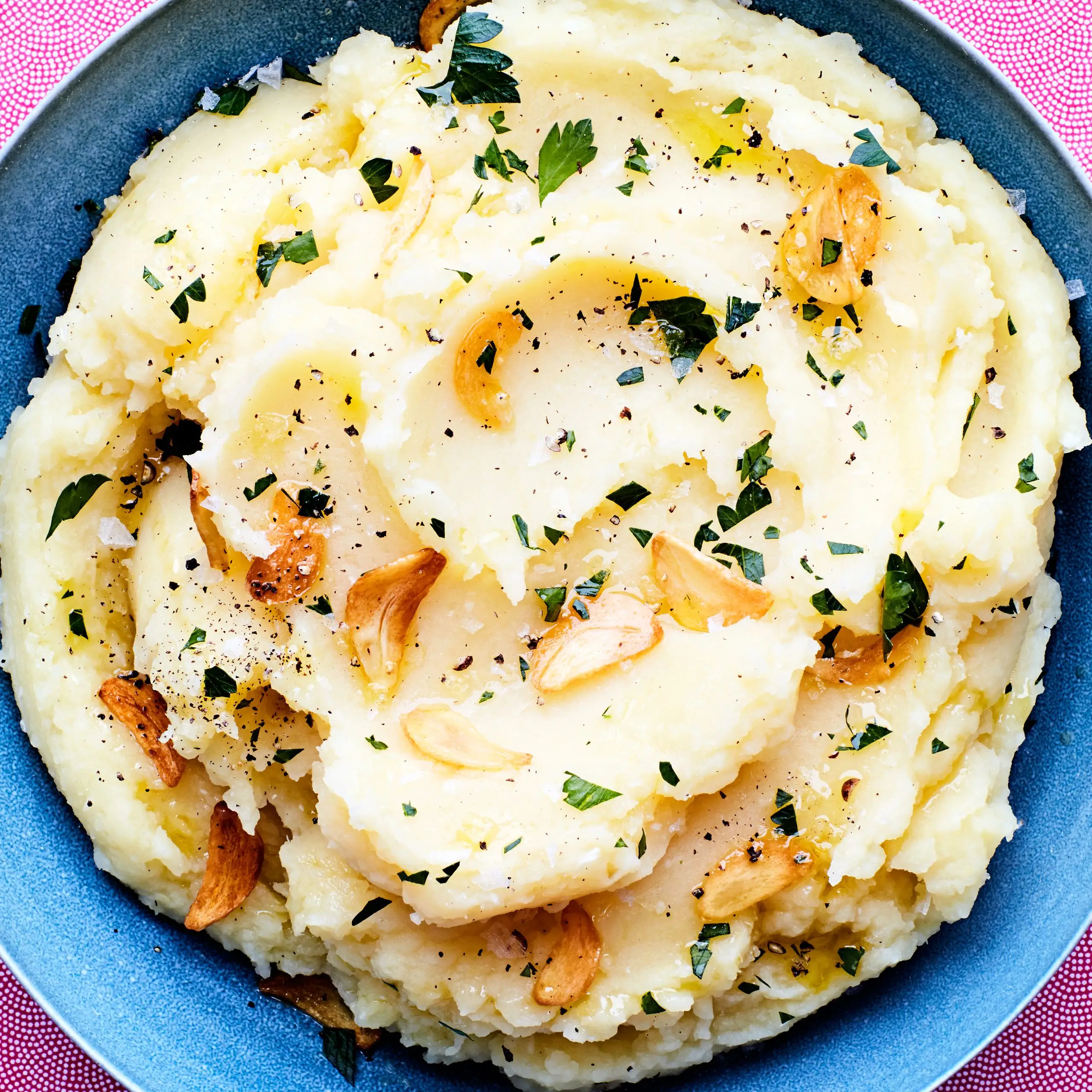 Purê de alho vegano batatas