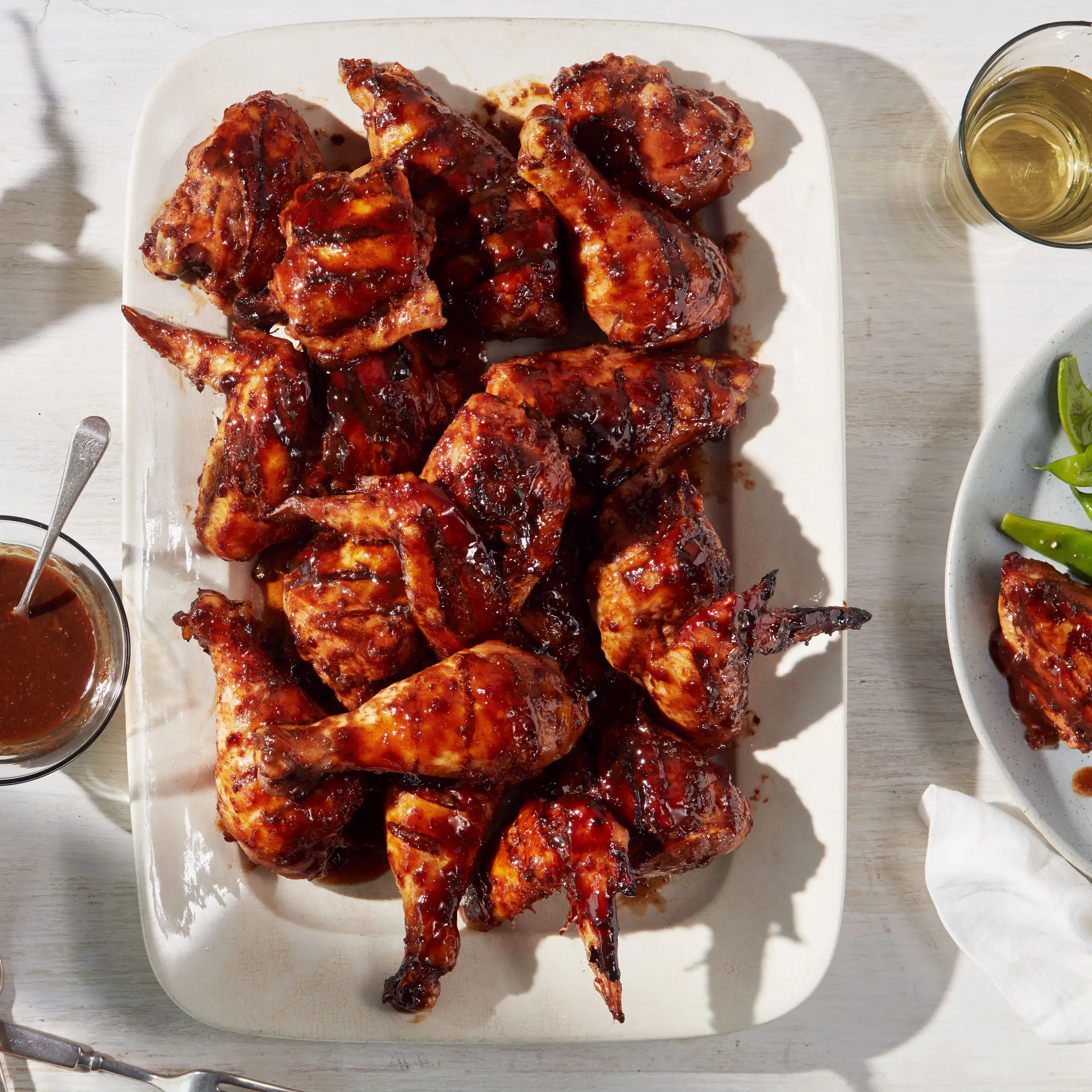 Frango grelhado pegajoso