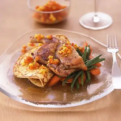 Panfried pressionou Poussins