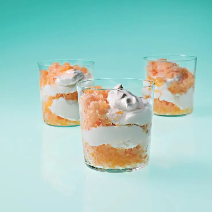 Charentais Granita com Chantilly Cream