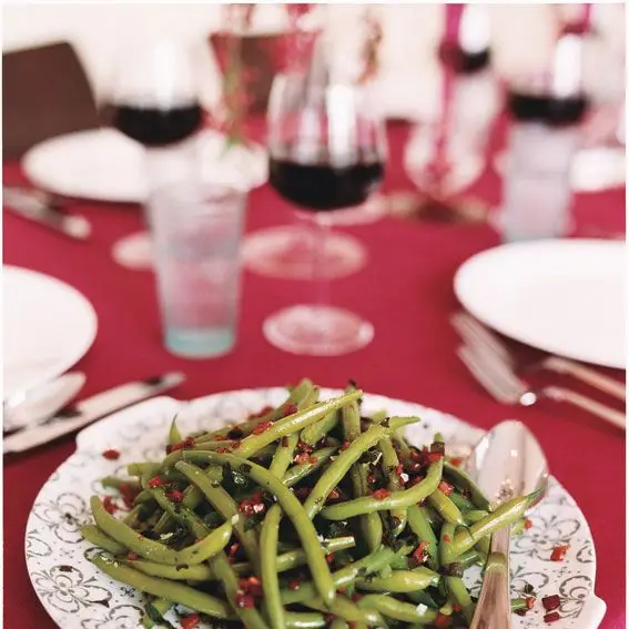 Feijão verde com sálvia e pancetta