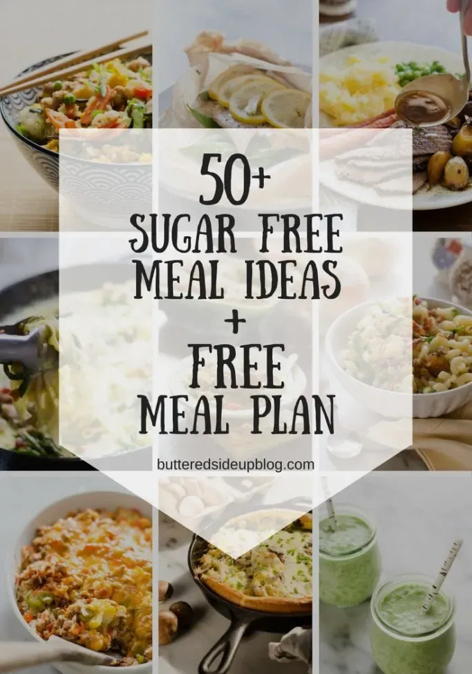 Exemplo de plano de refeições para ideias de refeições sem açúcar