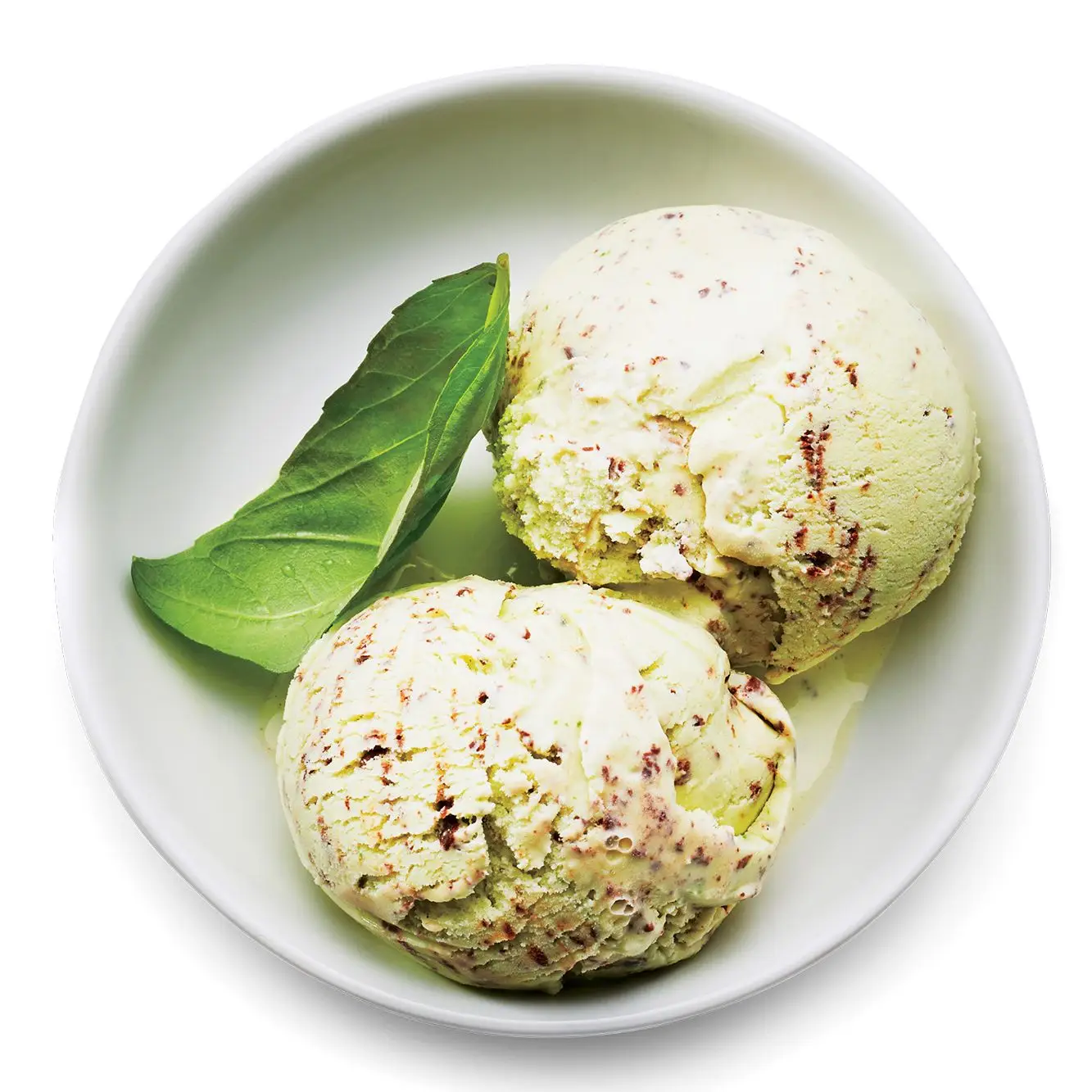 Sr. e Sra. Miscellaneous Basil-Chip Ice Cream