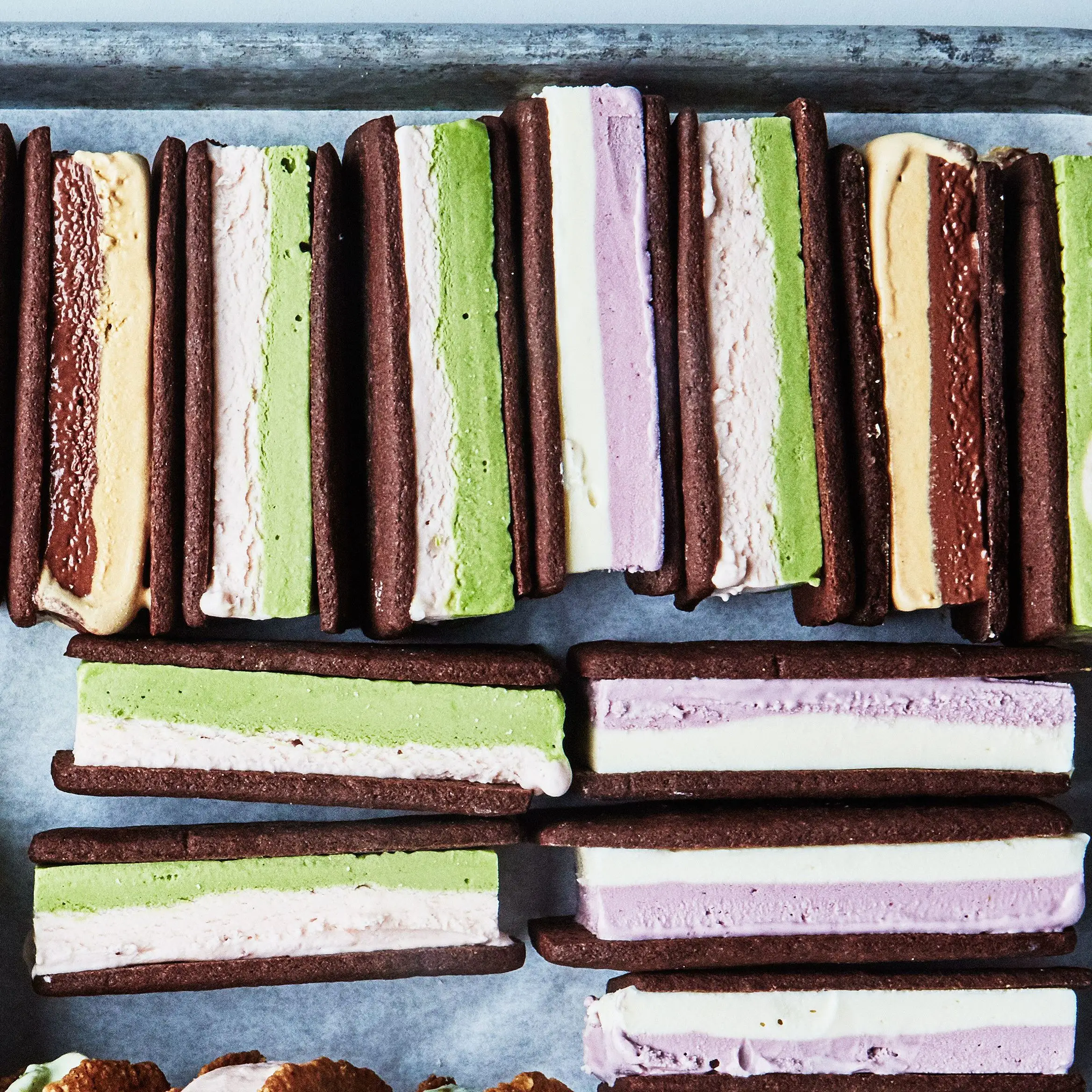 Sanduíches de biscoito de sorvete de chocolate