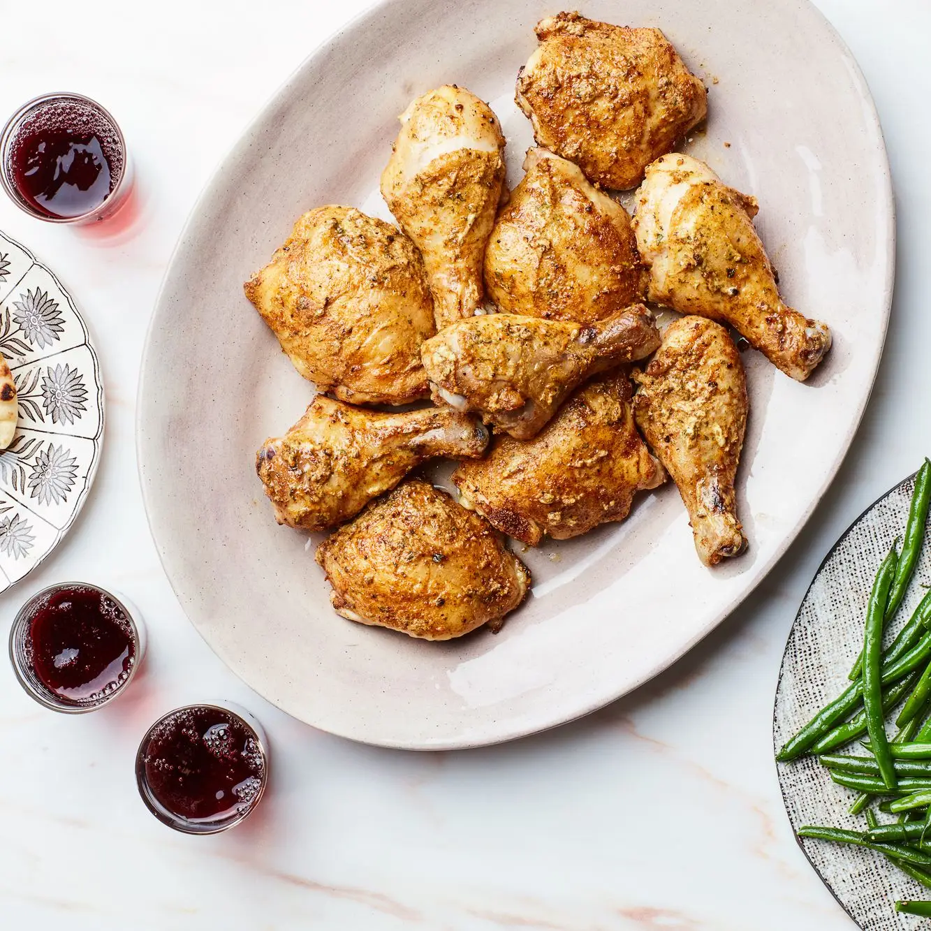 Frango assado com gengibre e coentro