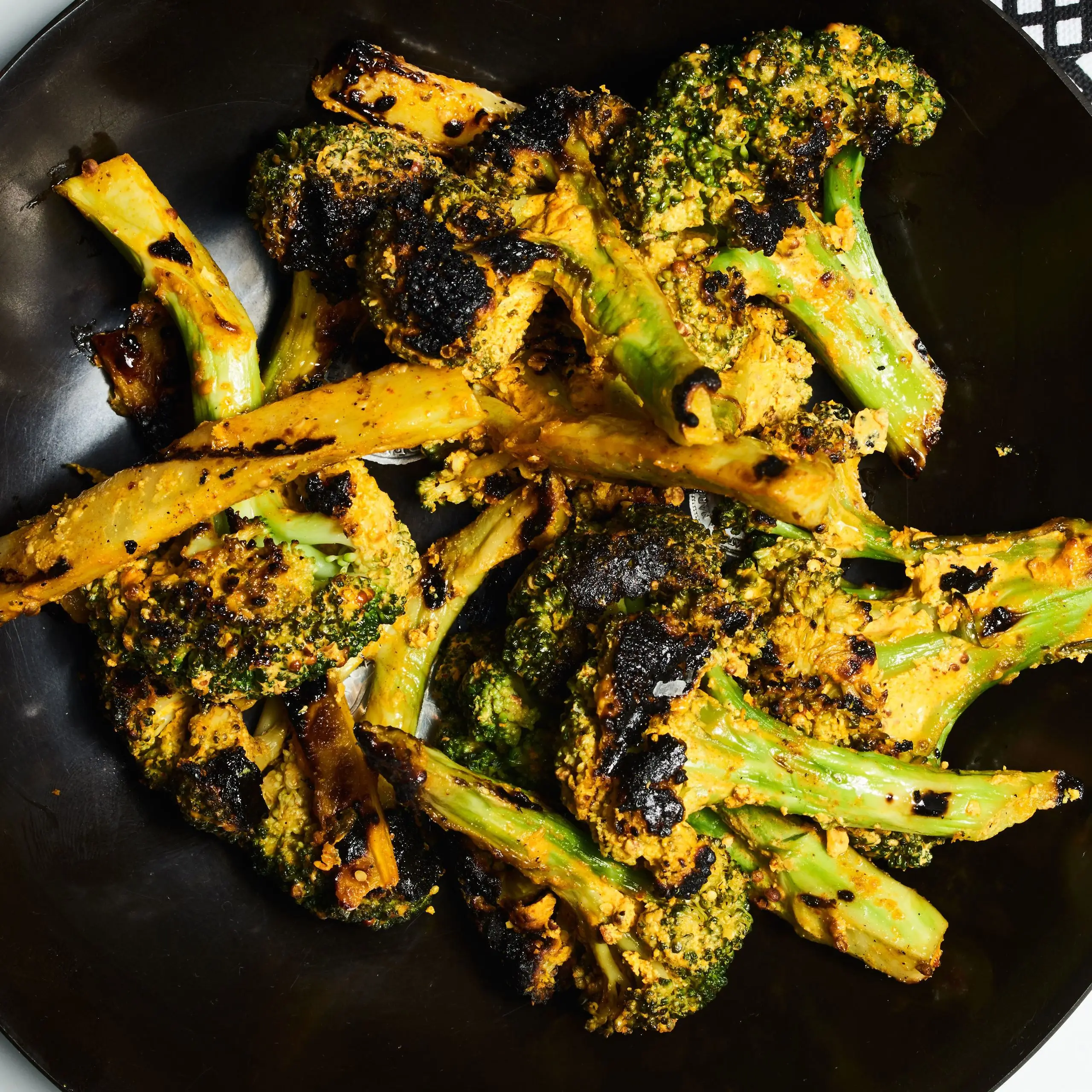 Brócolis de mostarda grelhados