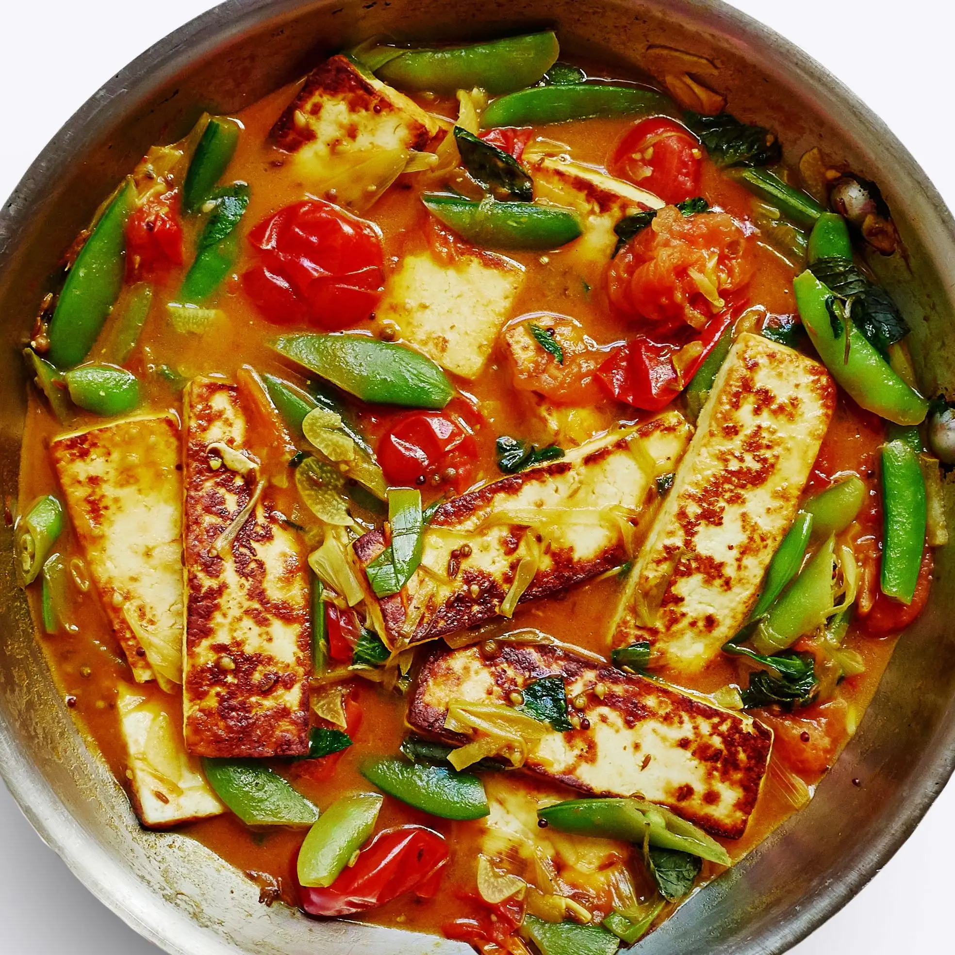 Paneer com molho de tomate cereja Burst