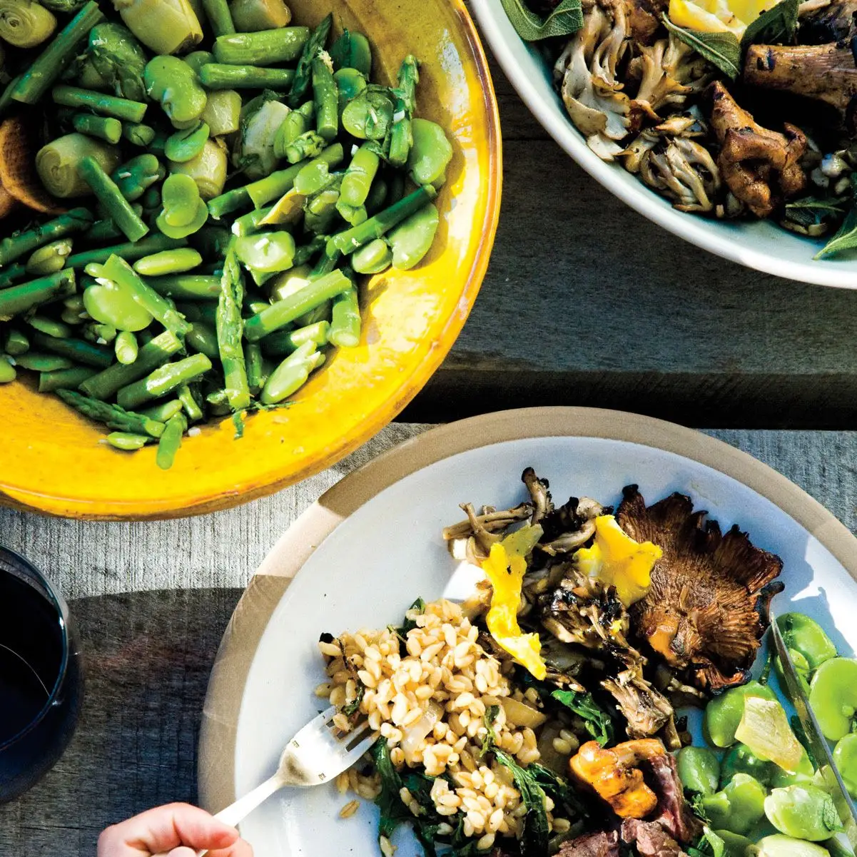 Refogue a vegetal da primavera