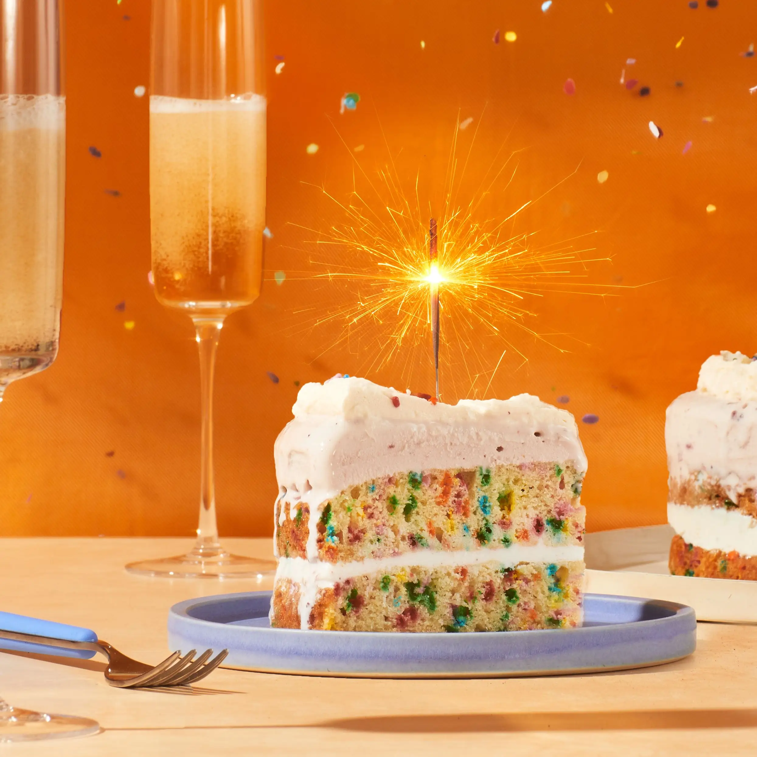 Bolo de sorvete com tantos granulado