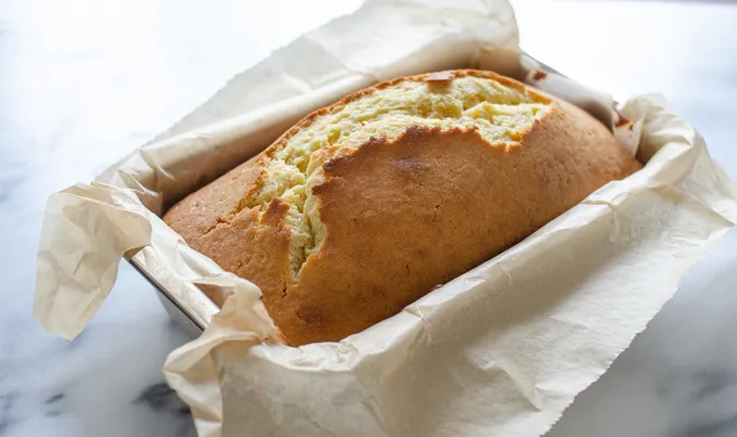 The baked loaf.' title='Sour Cream Pound Cake Loaf