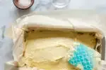Spreading the batter out in the pan.' title='Sour Cream Pound Cake Loaf