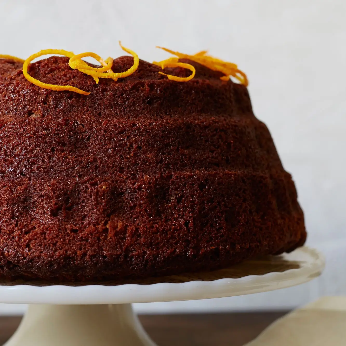 Bolo de mel de centeio de temperos laranja