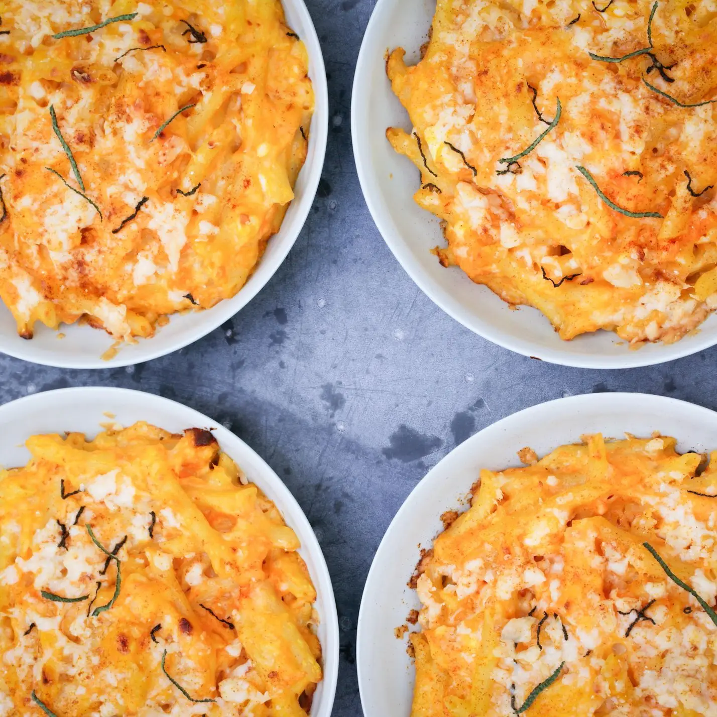 Macarrão com batata -doce e queijo