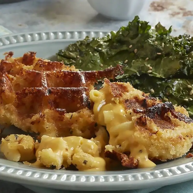 Waffled Macaroni e queijo