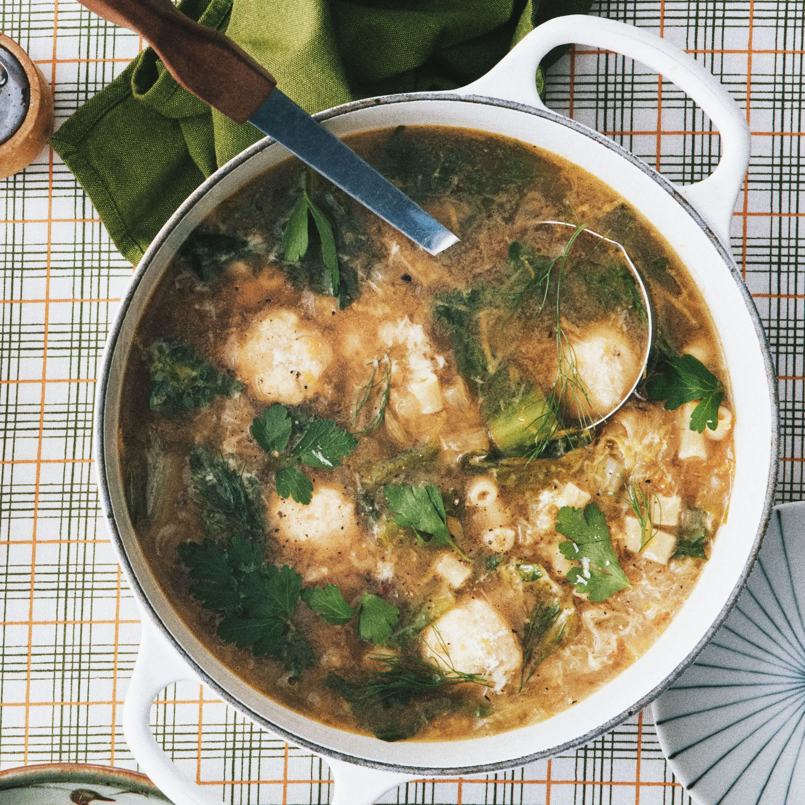 Sopa de casamento italiano vegetariana