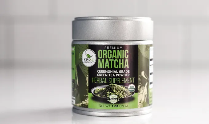 Kiss Me Organics matcha green tea powder.' title='BEST Organic Matcha Powder Review