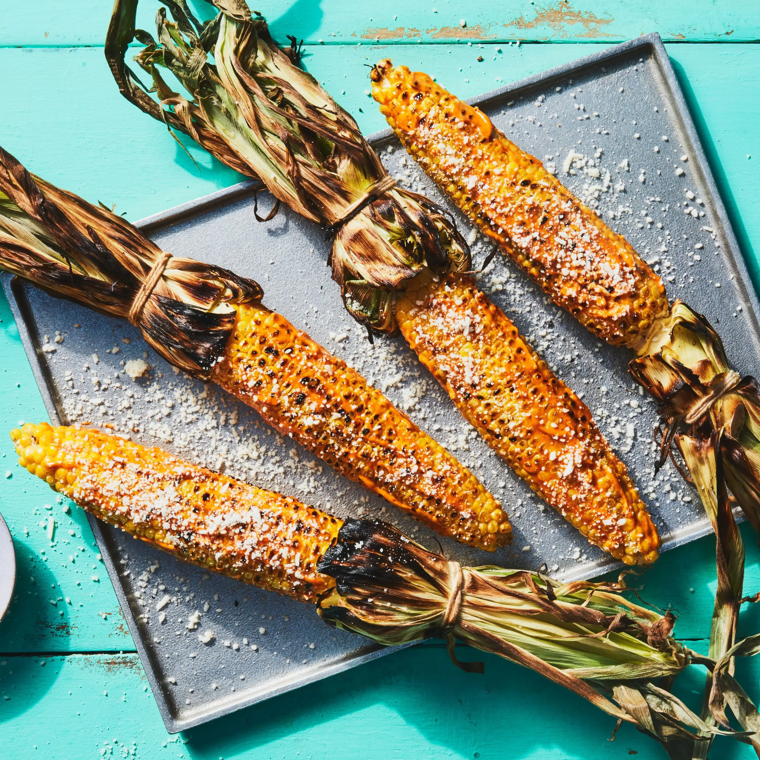 3-ingredientes grelhados de milho mexicano (elote)