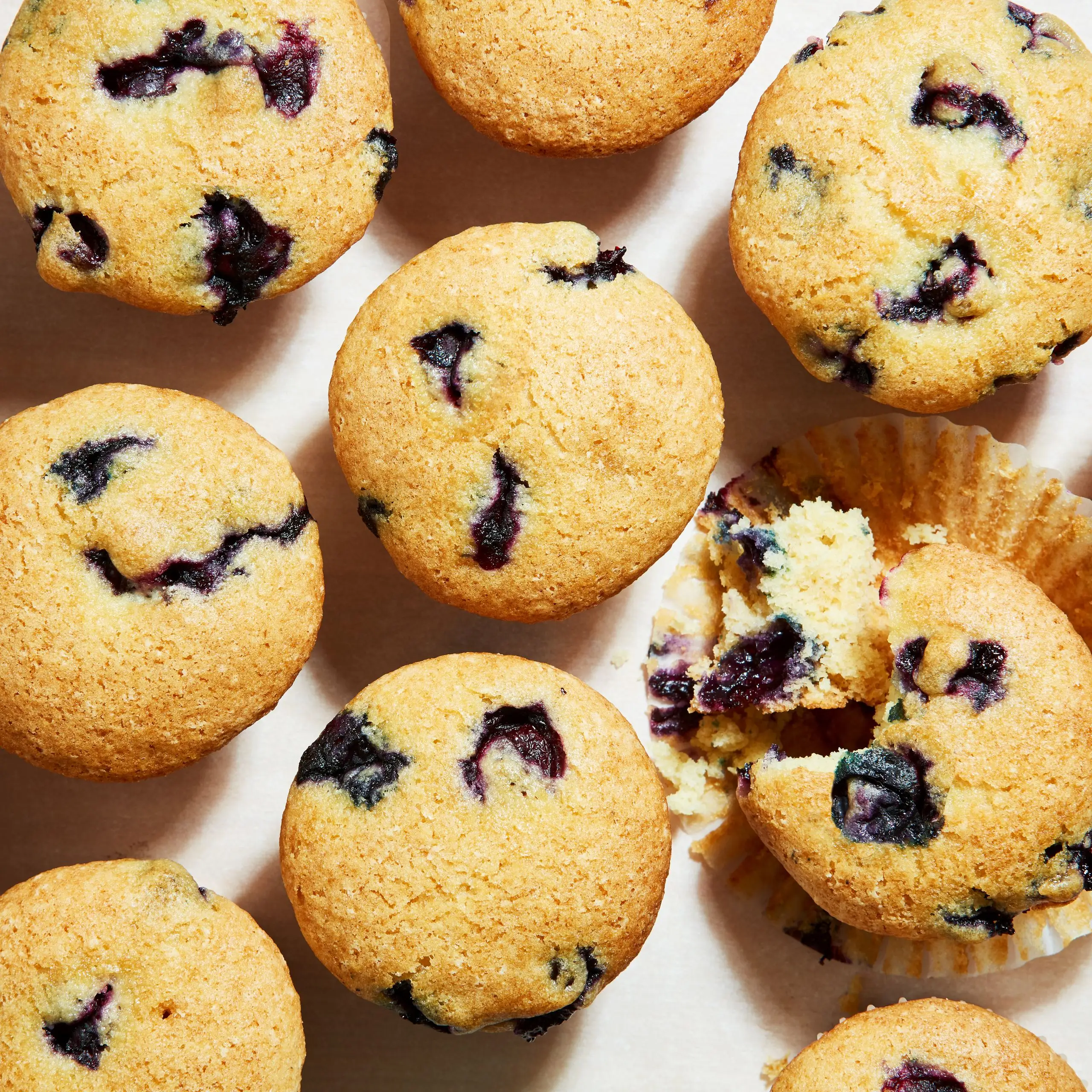 Muffins vegano de mirtilo veganos sem graça