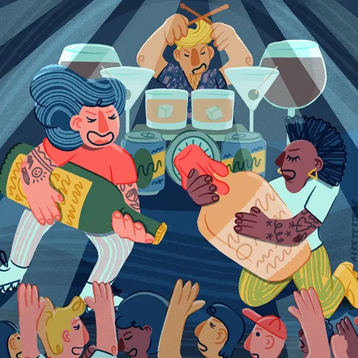 É por isso que sua banda favorita tem seu próprio rótulo de bebida