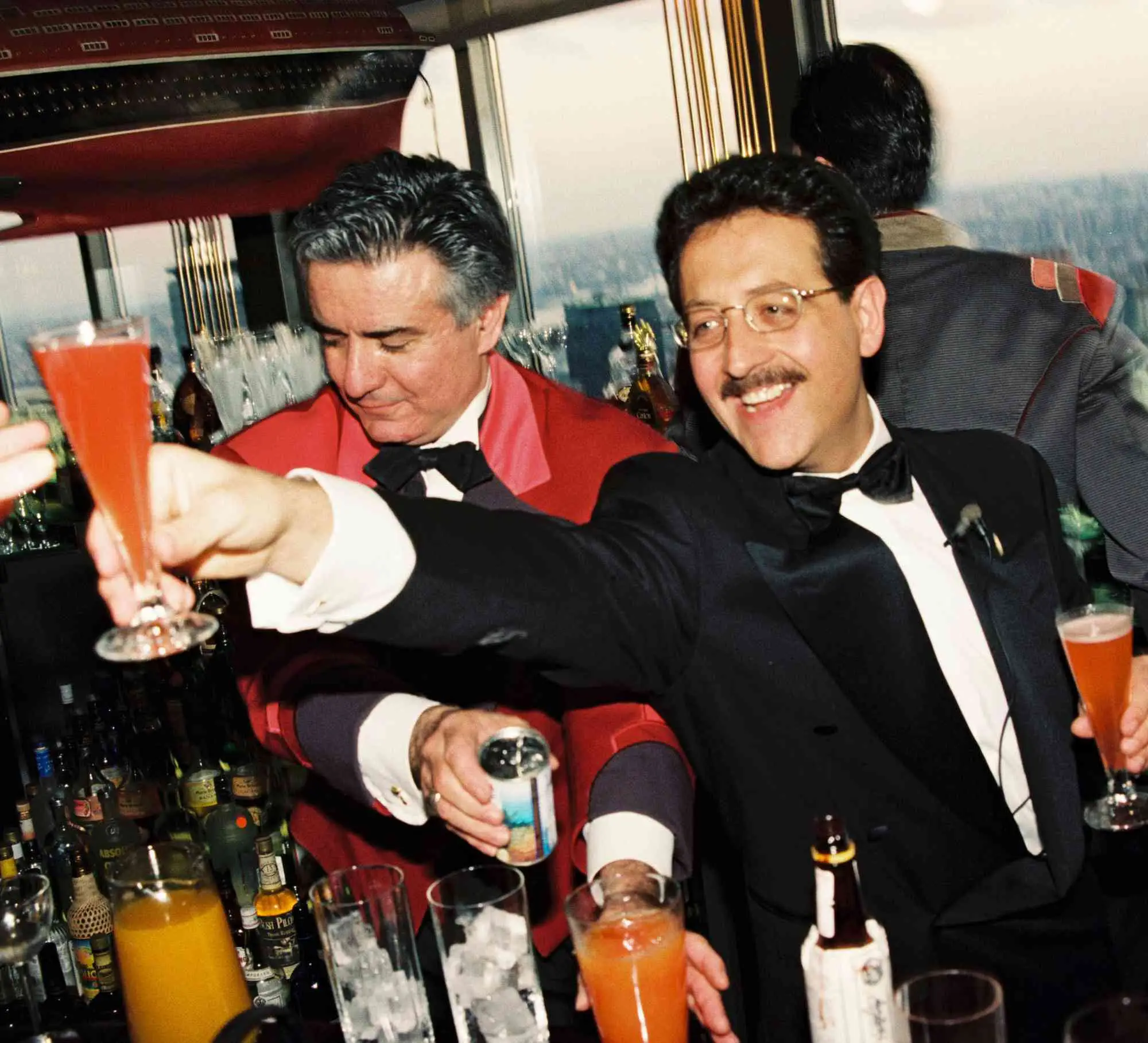 Dale DeGroff mixing up drinks at the Rainbow Room with Salvatore Calabrese