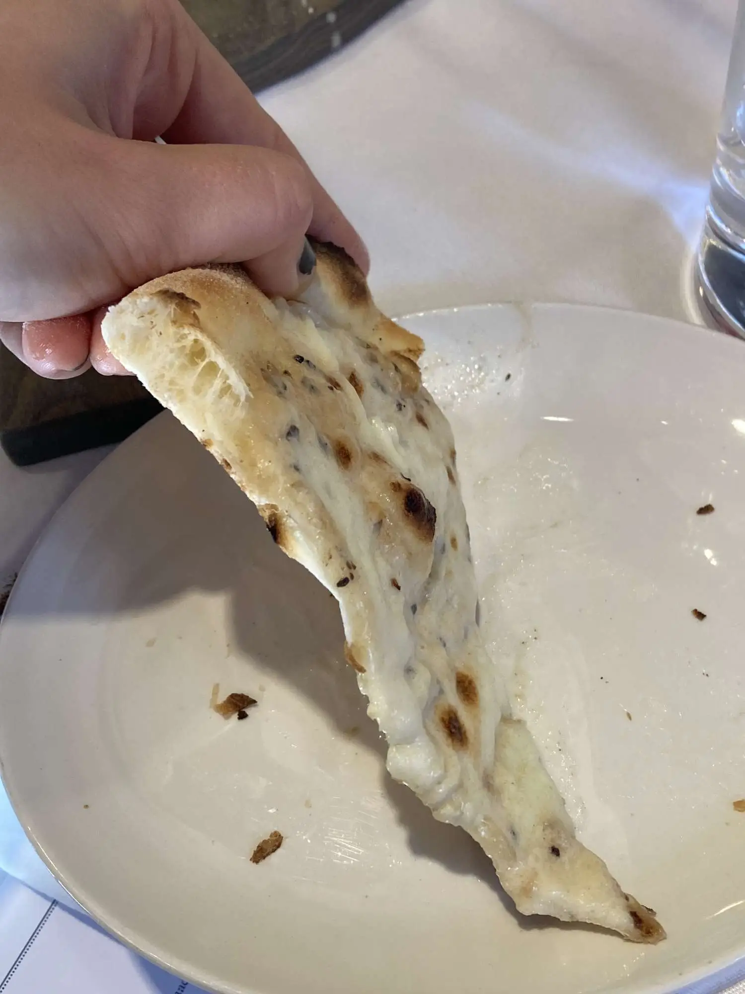 Champagne cacio e pepe pizza