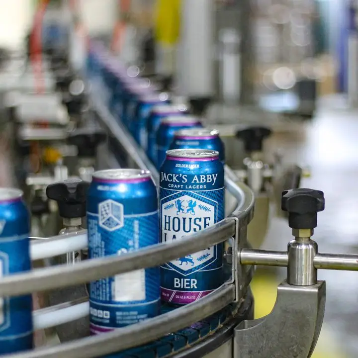Jack’s Abby in Framingham, Massachusetts, has been running its canning line seven days a week for extended shifts during the COVID-19 pandemic.